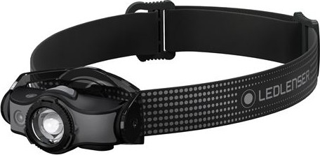 Ledlenser MH5 - reguliuojamas įkraunamas LED galvos žibintas 1xAA/750 mAh IP54 400 lm 35 val. juoda/pilka
