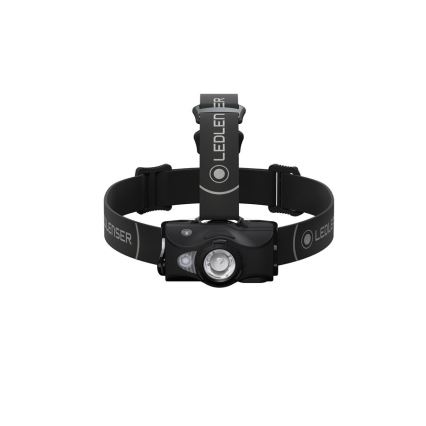 Ledlenser MH8 - LED su reguliuojamu ryškumu įkraunamas galvos žibintas LED/2xAA/1550 mAh IP54 600 lm 60 h juodas