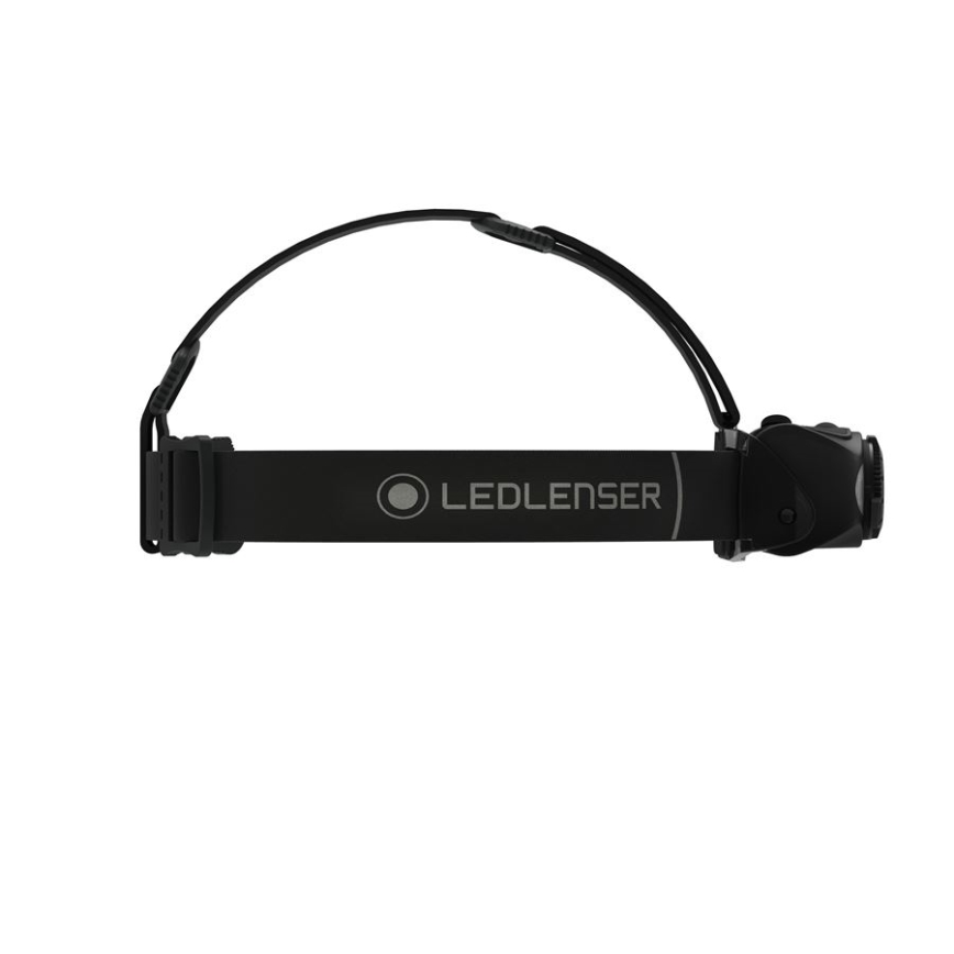 Ledlenser MH8 - LED su reguliuojamu ryškumu įkraunamas galvos žibintas LED/2xAA/1550 mAh IP54 600 lm 60 h juodas