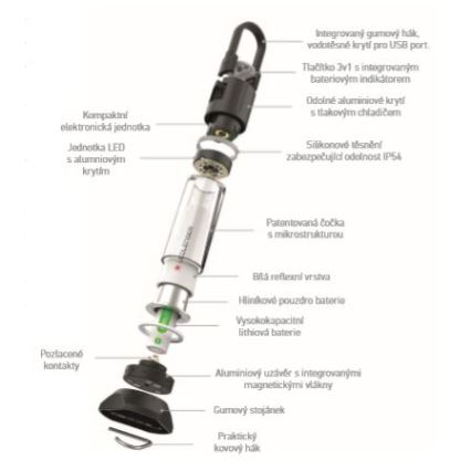 Ledlenser ML6 ŠILTA ŠVIESA - Įkraunamas reguliuojamas LED žibintuvėlis LED/3000 mAh IP66 750 lm 200 h