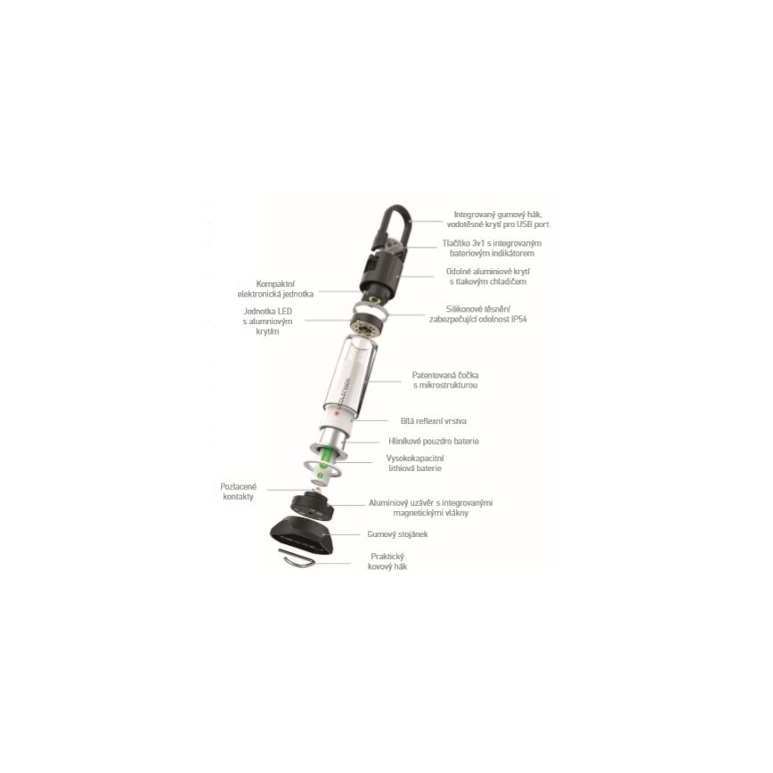 Ledlenser ML6 ŠILTA ŠVIESA - Įkraunamas reguliuojamas LED žibintuvėlis LED/3000 mAh IP66 750 lm 200 h