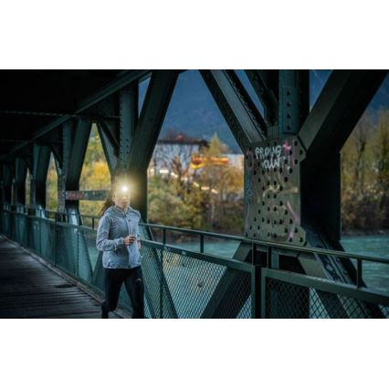 Ledlenser NEO1R - Įkraunamas LED galvos žibintas su reguliuojamu ryškumu / 730 mAh IP67, 250 lm, 15 val. žalia