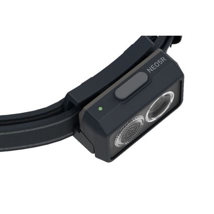 Ledlenser NEO5R - reguliuojamas įkraunamas LED galvos žibintas LED/1800mAh IP54 600 lm 35 h juodas