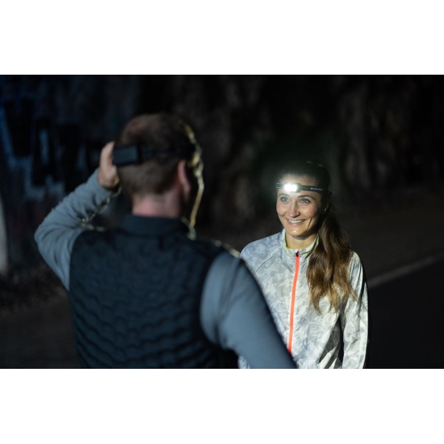 Ledlenser NEO5R - LED reguliuojamo ryškumo įkraunamas galvos žibintas LED/1800 mAh IP54 600 lm 35 val. juoda/balta
