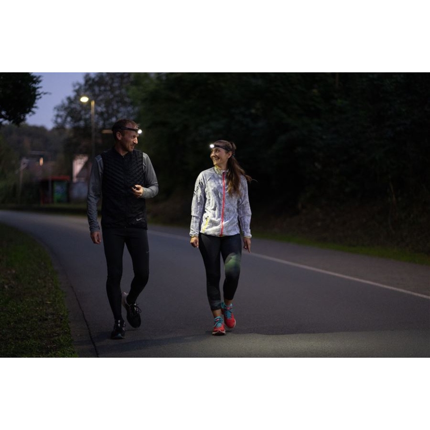 Ledlenser NEO5R - LED reguliuojamo ryškumo įkraunamas galvos žibintas LED/1800 mAh IP54 600 lm 35 val. juoda/balta