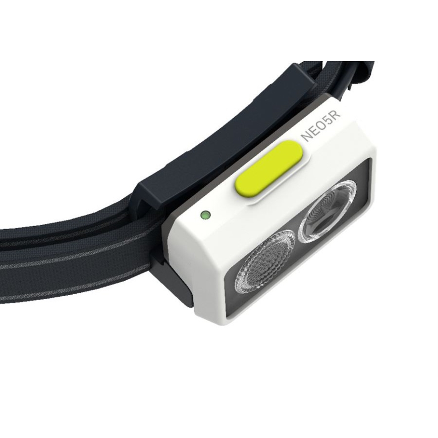 Ledlenser NEO5R - LED reguliuojamo ryškumo įkraunamas galvos žibintas LED/1800 mAh IP54 600 lm 35 val. juoda/balta