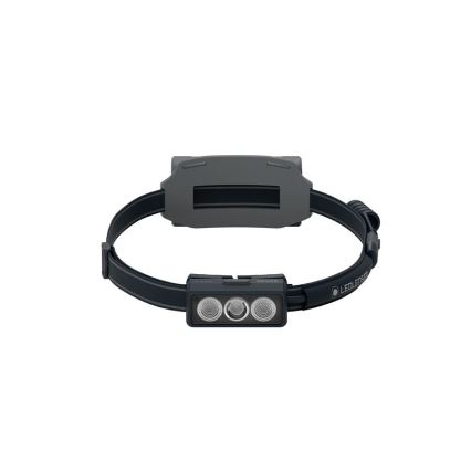 Ledlenser NEO9R - su reguliuojamu ryškumu įkraunamas LED galvos žibintas, 5000 mAh, IP54, 1200 lm, iki 120 val., juoda/pilka