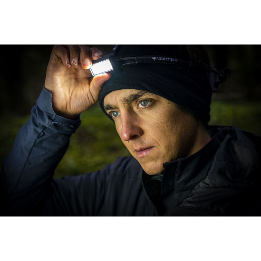 Ledlenser NEO9R - reguliuojamo ryškumo įkraunamas galvos žibintas LED/5000 mAh IP54 1200 lm 120h juoda/mėlyna