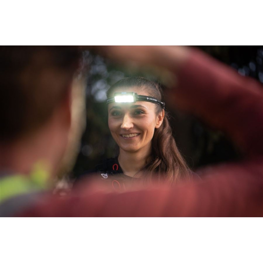 Ledlenser NEO9R - reguliuojamo ryškumo įkraunamas galvos žibintas LED/5000 mAh IP54 1200 lm 120h juoda/mėlyna