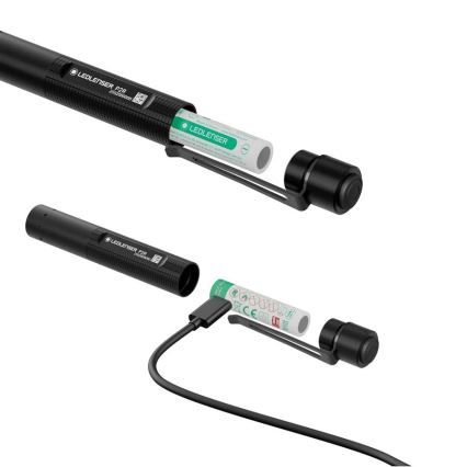 Ledlenser P2R - reguliuojamo ryškumo įkraunamas LED žibintuvėlis LED/1xAAA/300 mAh IP54 200 lm 8 h juoda