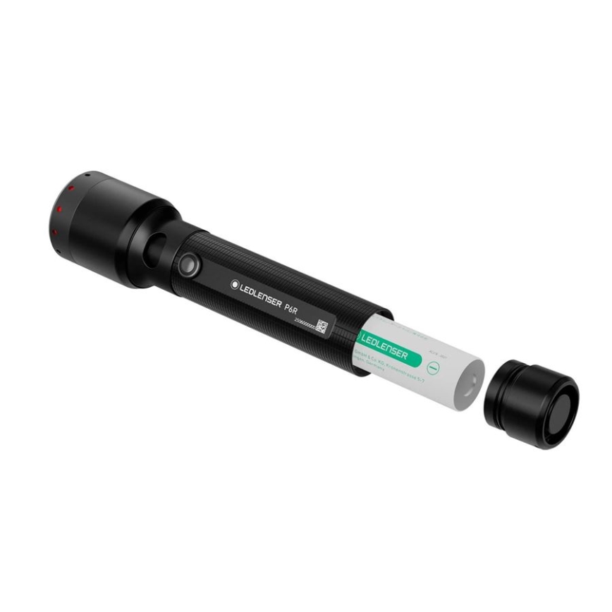 Ledlenser P6R - reguliuojamas įkraunamas LED žibintuvėlis LED/3000 mAh IP68 1200 lm 65 h juodas