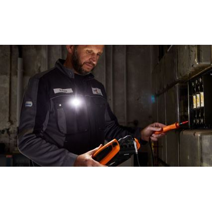 Ledlenser W1R - LED reguliuojamo ryškumo įkraunamas darbo žibintas su spaustuku LED/740 mAh IP54 220 lm