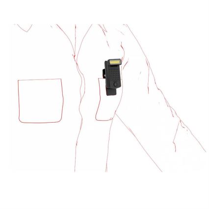 Ledlenser W1R - LED reguliuojamo ryškumo įkraunamas darbo žibintas su spaustuku LED/740 mAh IP54 220 lm