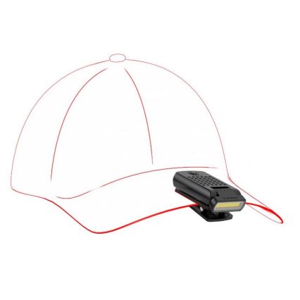 Ledlenser W1R - LED reguliuojamo ryškumo įkraunamas darbo žibintas su spaustuku LED/740 mAh IP54 220 lm