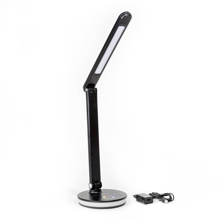 LED RGBW Pritemdomas stalinis šviestuvas su maitinimo bloko funkcija LED/12W/5V 2800-6000K juoda