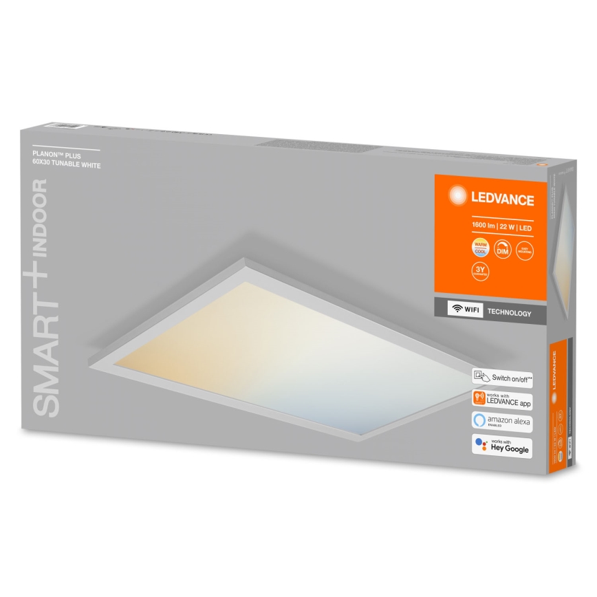 Ledvance - LED reguliuojamas lubinis šviestuvas SMART+ PLANON LED/22W/230V 30x60 cm Wi-Fi