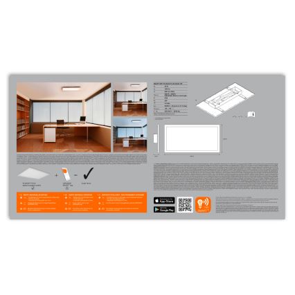 Ledvance - LED reguliuojamas lubinis šviestuvas SMART+ PLANON LED/22W/230V 30x60 cm Wi-Fi