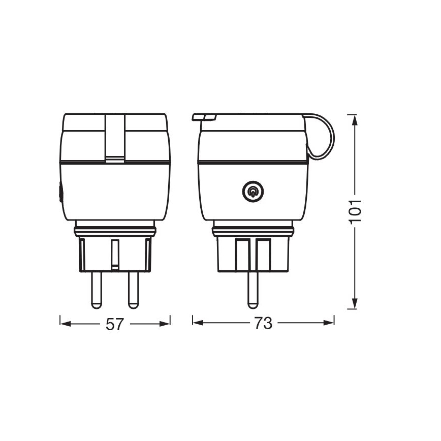 Ledvance - Išmanus lauko lizdas SMART+ 3680W/230V/Tipas F/SCHUKO 16A IP44 juoda