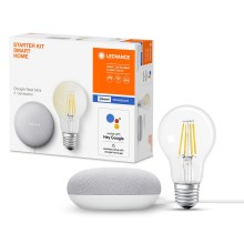 Ledvance - Išmanusis garsiakalbis Google Nest Mini Wi-Fi + LED Reguliuojama lemputė  SMART+ E27/6,5W/230V
