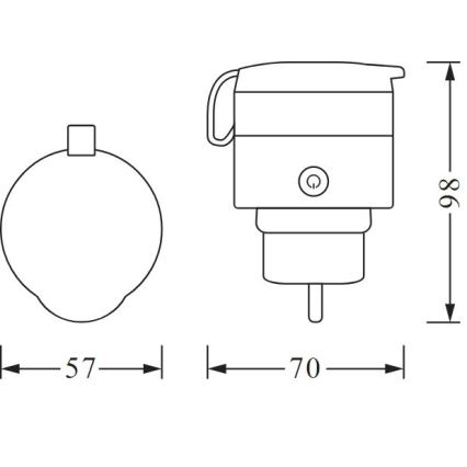 Ledvance - Išmanusis lauko lizdas SMART+ PLUG 3680W IP44