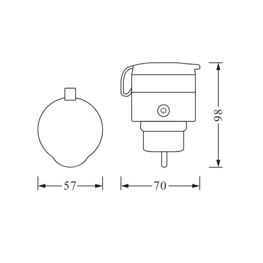 Ledvance - Išmanusis lauko lizdas SMART+ PLUG 3680W IP44
