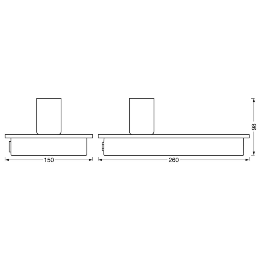 Ledvance - Jutiklinis stalinis šviestuvas Su USB connector DECOR WOOD 1xE27/8W/230V Kietmedis