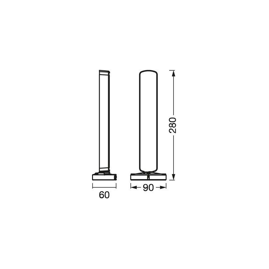 Ledvance - KOMPLEKTAS 2x LED RGBW Pritemdomas stalinis šviestuvas MOOD LIGHT LED/4W/230V Wi-Fi + nuotolinio valdymo pultas