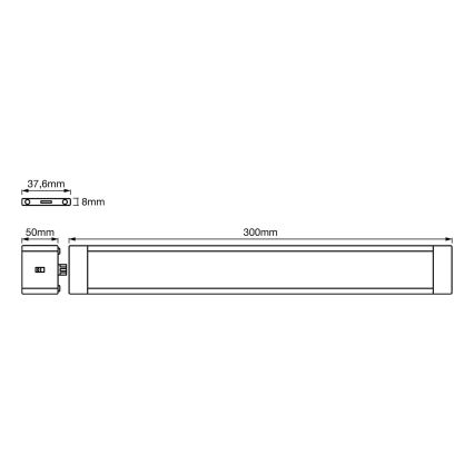 Ledvance - KOMPLEKTAS 2x Reguliuojamas LED po virtuvės spintele montuojamas šviestuvas su jutikliu CABINET LED/11W/230V 3000K