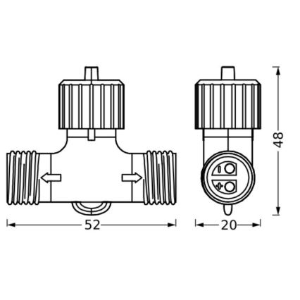 Ledvance - Lauko connector ENDURA 24W/12V IP67