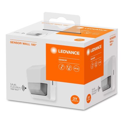 Ledvance - Lauko infraraudonųjų spindulių judesio jutiklis 230V IP55 baltas
