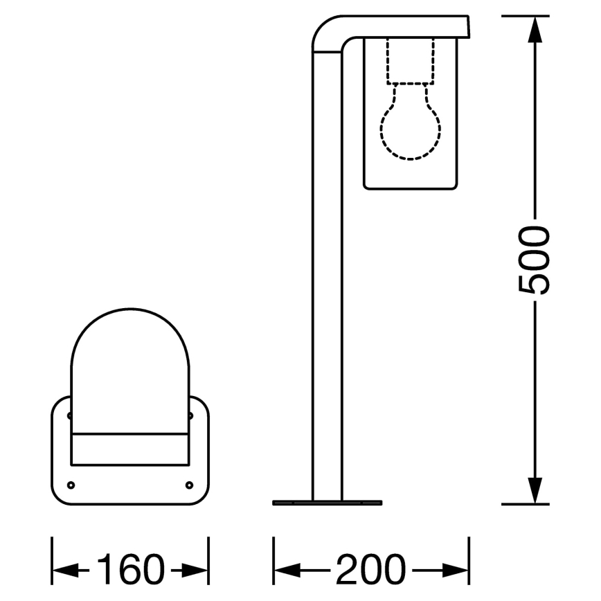 Ledvance - Lauko lempa CASCADE 1xE27/25W/230V IP44 50 cm