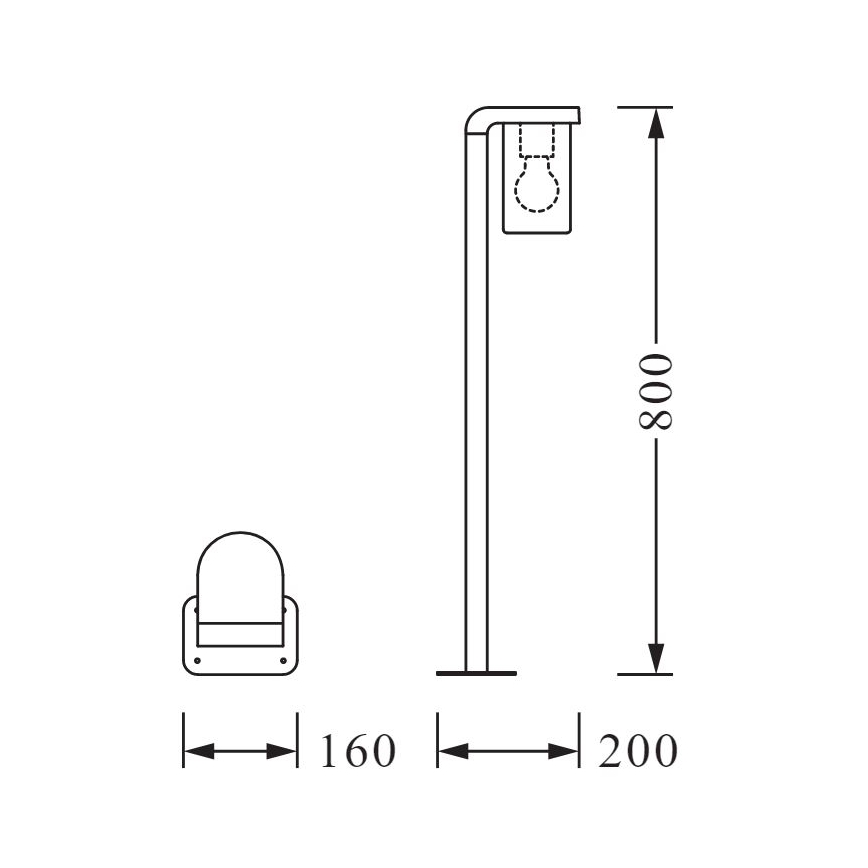 Ledvance - Lauko lempa CASCADE 1xE27/25W/230V IP44 80 cm