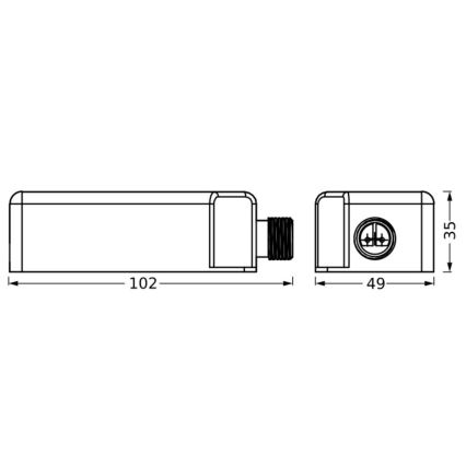 Ledvance - Lauko maitinimo adapteris ENDURA 24W/12V IP67