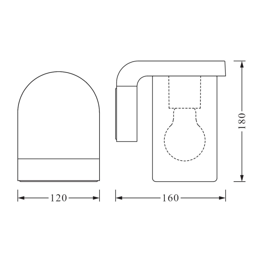 Ledvance - Lauko sieninis šviestuvas CASCADE 1xE27/25W/230V IP44