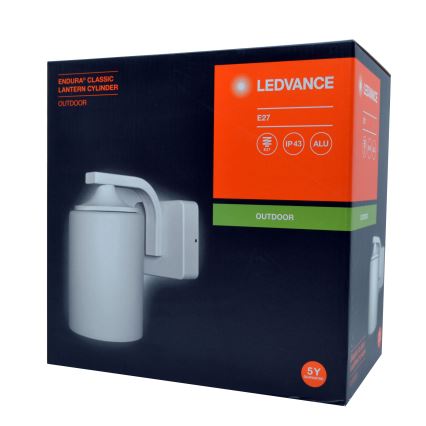 Ledvance - Lauko sieninis šviestuvas CYLINDER 1xE27/60W/230V IP43  baltas