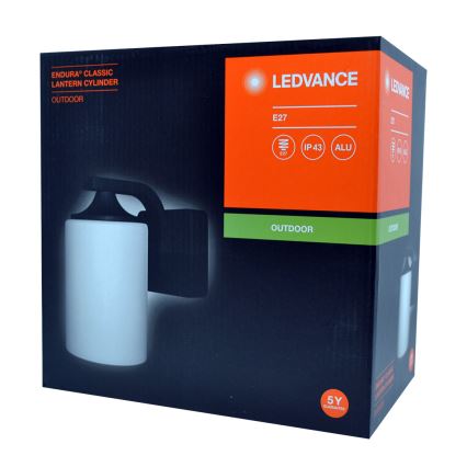 Ledvance - Lauko sieninis šviestuvas CYLINDER 1xE27/60W/230V IP43 juodas