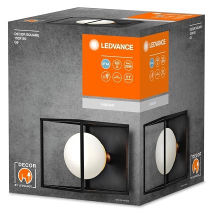 Ledvance - Lauko sieninis šviestuvas DECOR SQUARE 1xG9/28W/230V IP44