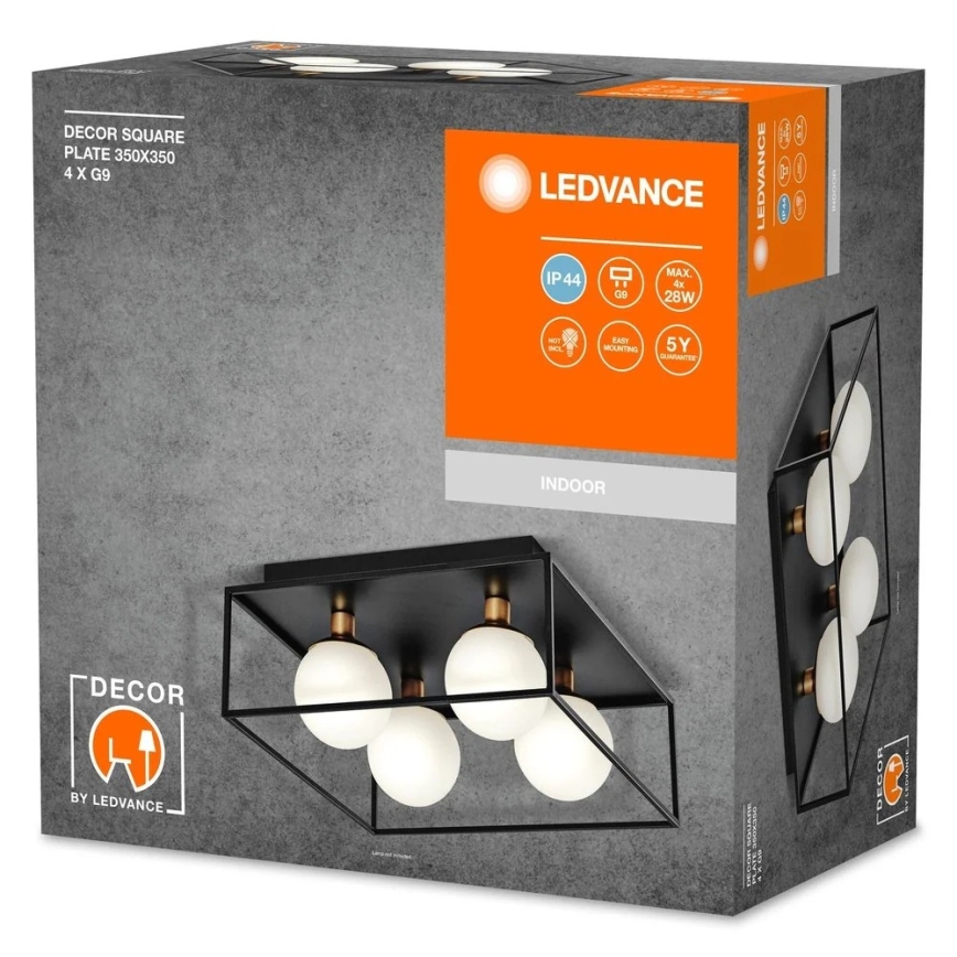 Ledvance - Lauko sieninis šviestuvas DECOR SQUARE 4xG9/28W/230V IP44