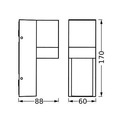 Ledvance - Lauko sieninis šviestuvas ISIDOR 1xGU10/35W/230V IP65