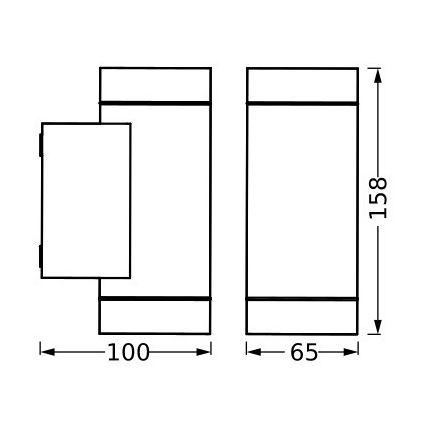 Ledvance - Lauko sieninis šviestuvas ITYS 2xGU10/35W/230V IP65