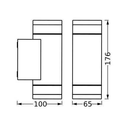 Ledvance - Lauko sieninis šviestuvas IVE 2xGU10/35W/230V IP65