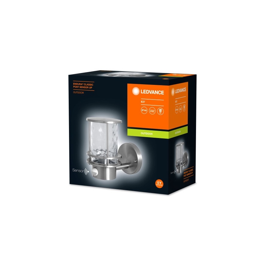 Ledvance - lauko sieninis šviestuvas su jutikliu ENDURA 1xE27 / 60W / 230V IP44