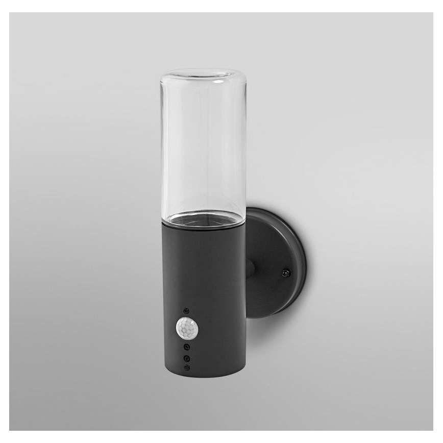 Ledvance - Lauko sieninis šviestuvas su jutikliu FIGO CYLINDER 1xE27/20W/230V