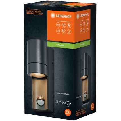 Ledvance - Lauko sieninis šviestuvas su jutikliu ISIDOR 1xGU10/35W/230V IP65