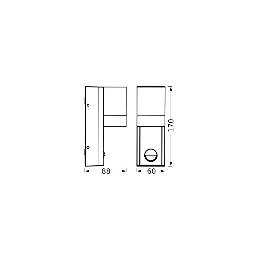 Ledvance - Lauko sieninis šviestuvas su jutikliu ISIDOR 1xGU10/35W/230V IP65