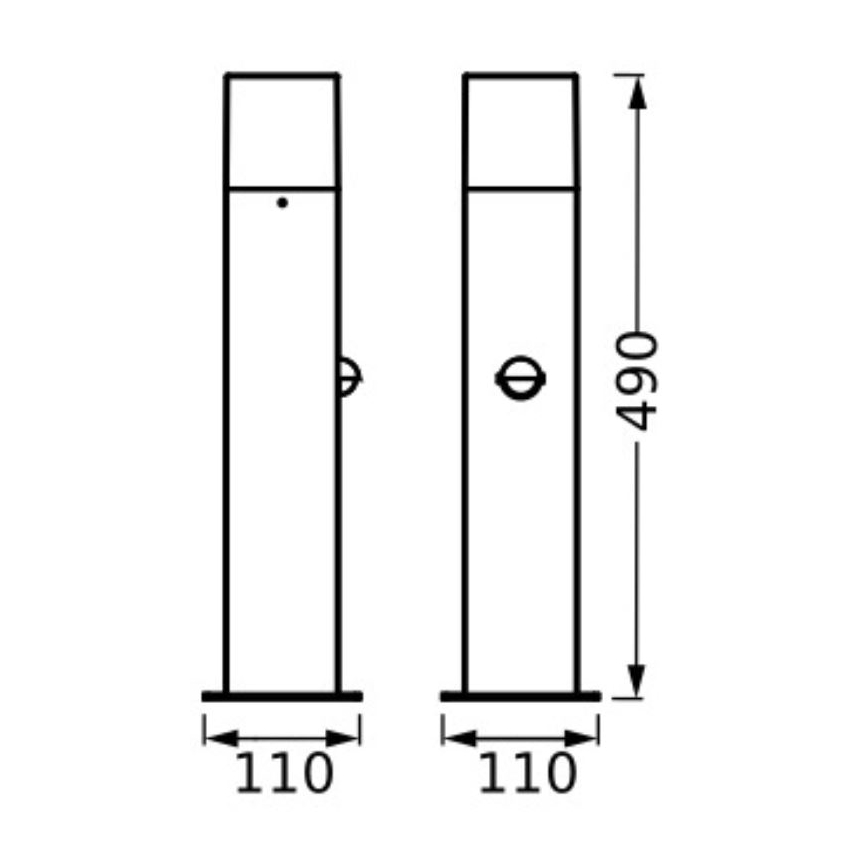 Ledvance - Lauko šviestuvas su jutikliu FIGO SQUARE 1xE27/20W/230V IP44
