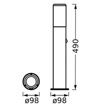 Ledvance - Lauko šviestuvas su sensoriumi FIGO CYLINDER 1xE27/20W/230V IP44