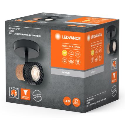 Ledvance - LED akcentinis šviestuvas DECOR CORK 1xGU10/3,4W/230V