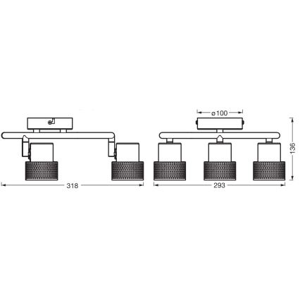 Ledvance - LED akcentinis šviestuvas DECOR CORK 3xGU10/3,4W/230V