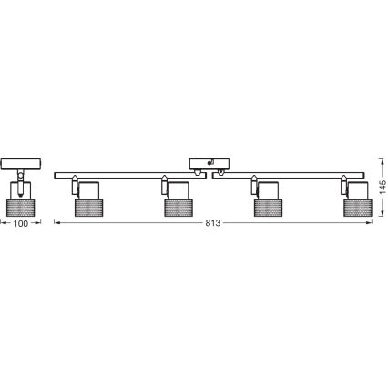 Ledvance - LED akcentinis šviestuvas DECOR CORK 4xGU10/3,4W/230V